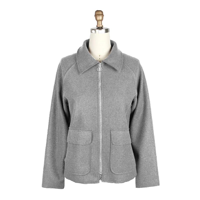 Damee Wool Blend Patch Pocket Jacket in Grey - 4901-GRY One-Shoulder Jacket Off-the-Shoulder Jacket Asymmetrical Jacket Damee Wool Blend Patch Pocket Jacket in Grey - 4901-GRY One-Shoulder Jacket Off-the-Shoulder Jacket Asymmetrical Jacket