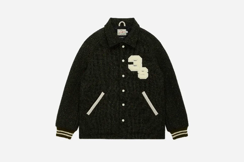 Dehen for 3sixteen ~ Tweed Campus Jacket Print Jacket Jacquard Jacket Embroidered Jacket Dehen for 3sixteen ~ Tweed Campus Jacket Print Jacket Jacquard Jacket Embroidered Jacket