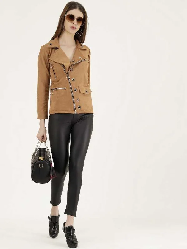 Full Sleeve Solid Women Casual Jacket Tailored Jacket Straight Jacket A-Line Jacket