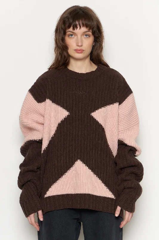 Rahil Knitted Color Block Jumper Fitted Loose Oversized