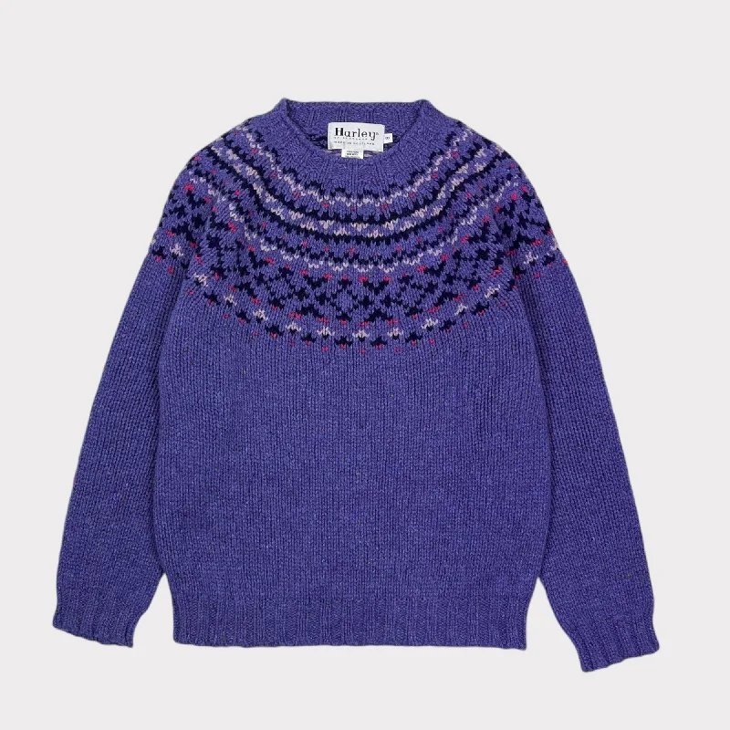 Harley Of Scotland Chunky Fair-Isle Jumper Vatersay Wool Sweater Cotton Sweater Cashmere Sweater