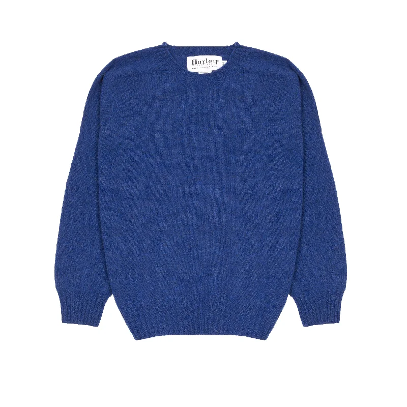 Harley Women's Lambswool Jumper in Electric Indigo Satin Blend Silk Blend Wool Blend Harley Women's Lambswool Jumper in Electric Indigo Satin Blend Silk Blend Wool Blend