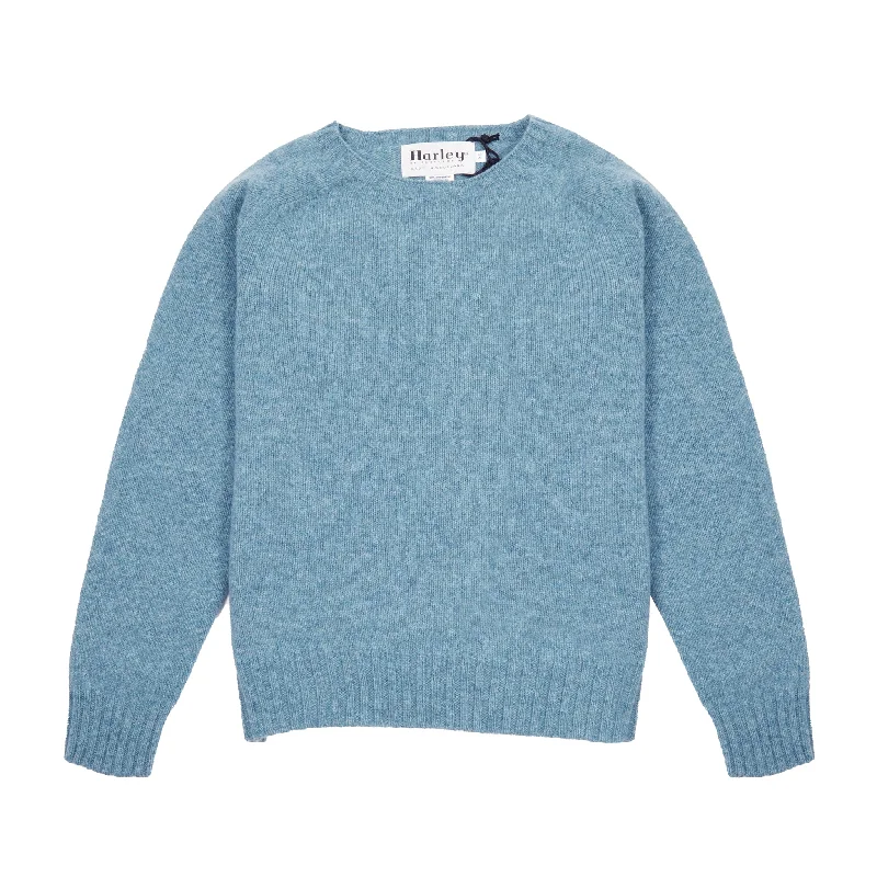 Harley Women's Lambswool Jumper in Oribe Green Solid Print Embellished