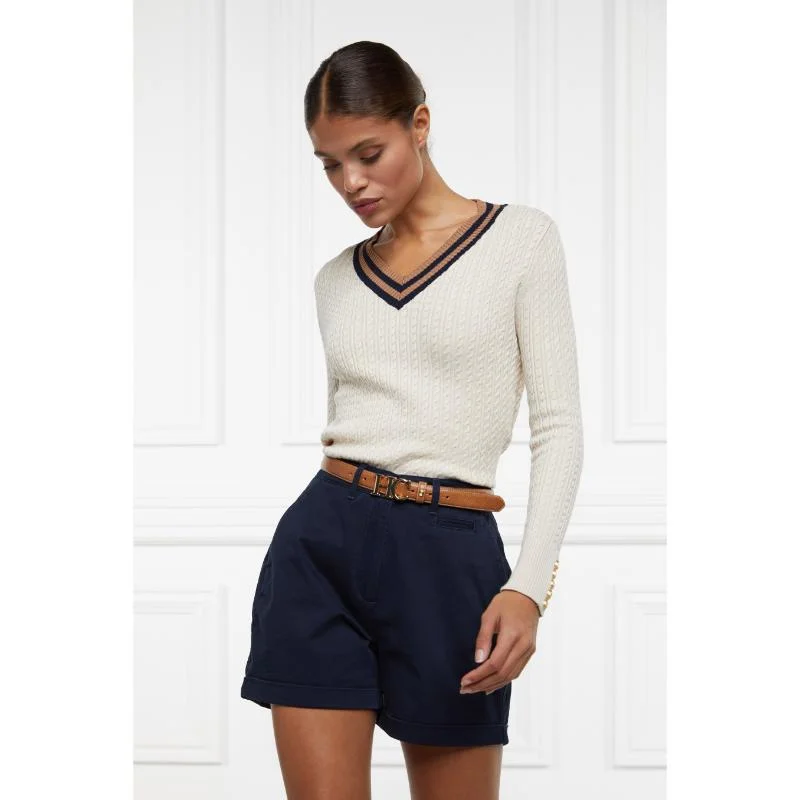 Holland Cooper Zoe Ladies Knit Jumper - Almond Velvet Chenille Corduroy