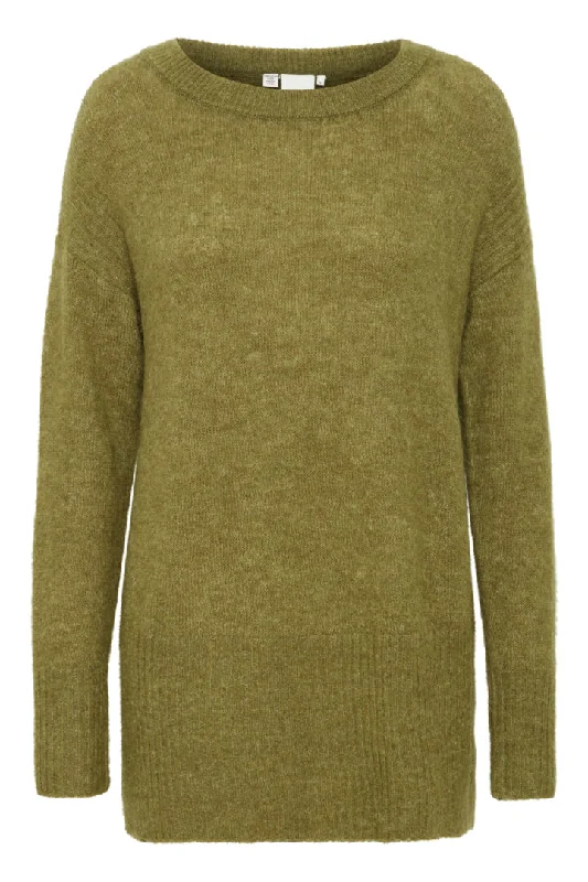 Ichi Kamara Longline Jumper-Mayfly-20116692 Sequined Glittery Shiny