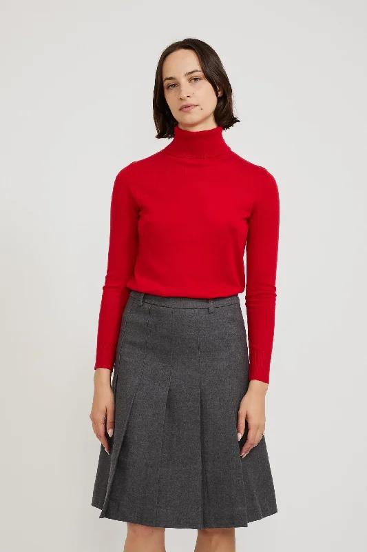 Joshua Knit Jumper Garnet Transparent Opaque Sheer