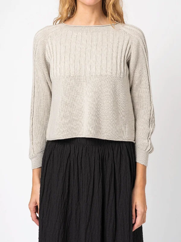 JUMPER Notch Collar Peter Pan Collar Cowl Neck