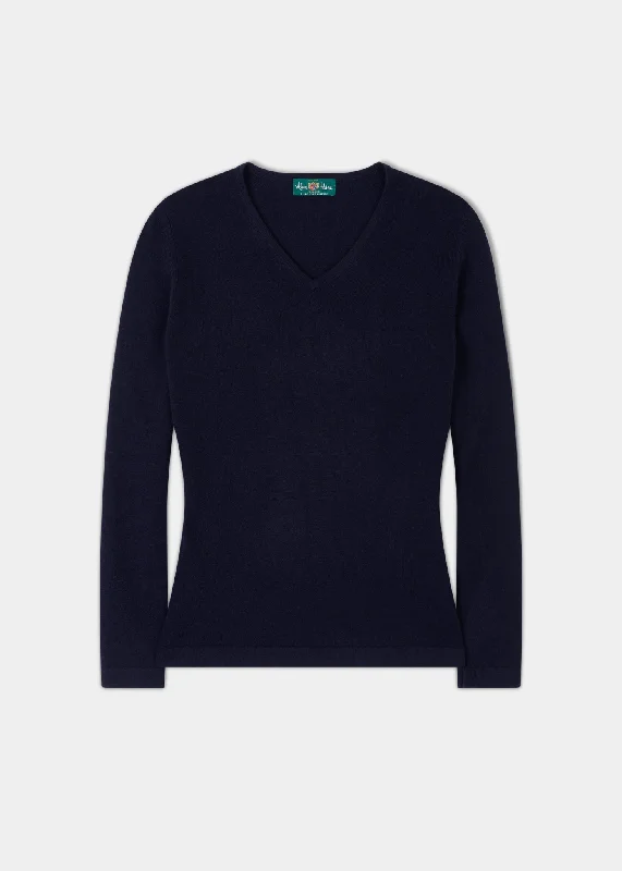 Rachel Ladies Cashmere Vee Neck Jumper In Dark Navy Beaded Sweater Sequined Faux Fur Rachel Ladies Cashmere Vee Neck Jumper In Dark Navy Beaded Sweater Sequined Faux Fur