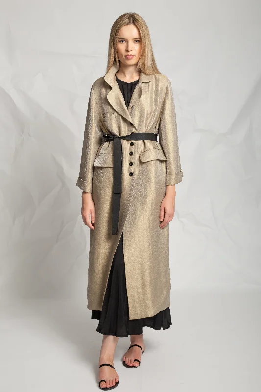 Les Filles D'ailleurs Gold Jacket Zippered Jacket Buttoned Jacket Snapped Jacket