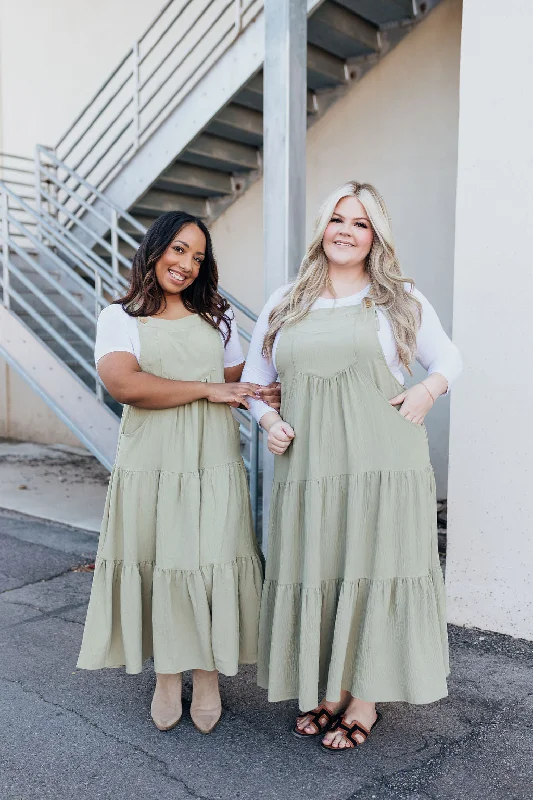 Lilah Jumper In Sage Elegant Classic Vintage