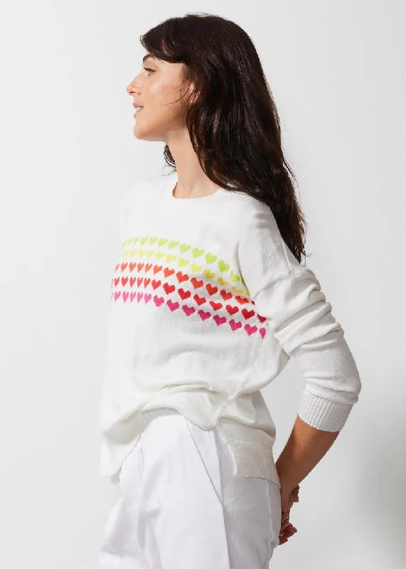 Lovestruck Jumper ZP6611 in White by Zaket & Plover Terry Terry Cloth Terry Knit