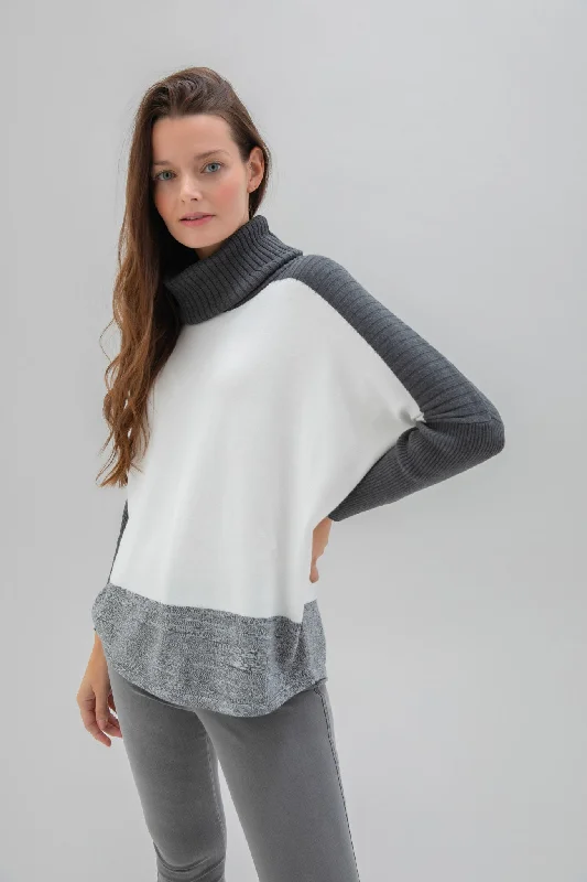 Marble Ladies PATTERNED JUMPER Grey Front Pockets Side Pockets Patch Pockets