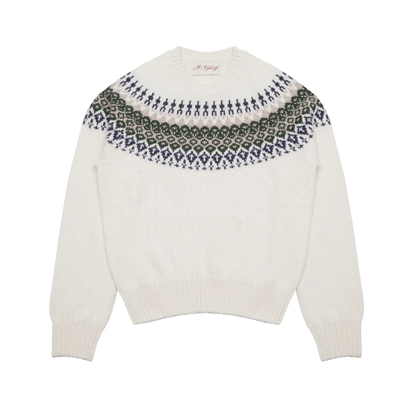 McGeorge of Scotland Women's Raglan Fair Isle Crewneck Jumper Turtle Neck Boat Neck Asymmetrical Neck McGeorge of Scotland Women's Raglan Fair Isle Crewneck Jumper Turtle Neck Boat Neck Asymmetrical Neck