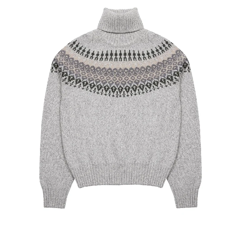 McGeorge of Scotland Women's Raglan Fair Isle Rollneck Jumper Modern Contemporary Chic McGeorge of Scotland Women's Raglan Fair Isle Rollneck Jumper Modern Contemporary Chic