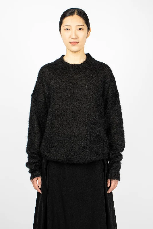 Mohsil Jumper Black Fitted Loose Oversized