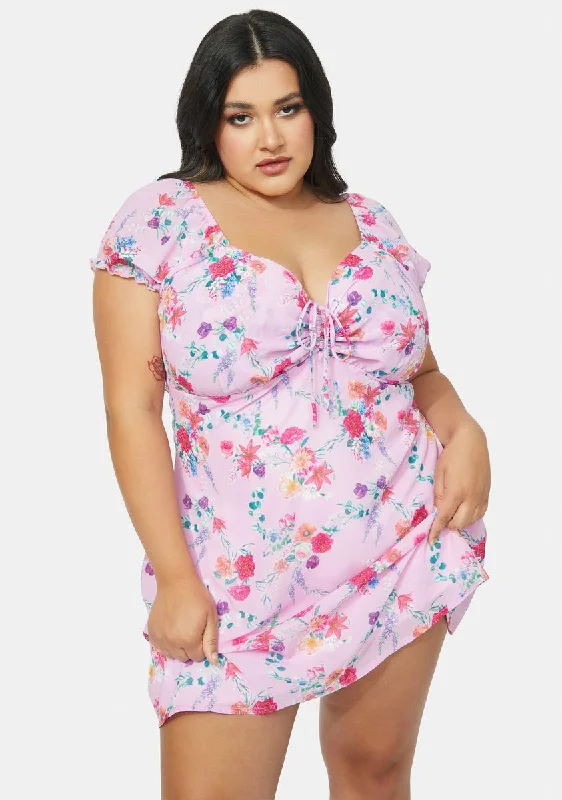 Plus Sweet Tryst Of Fate Mini Dress Chic Halter Mini Dress