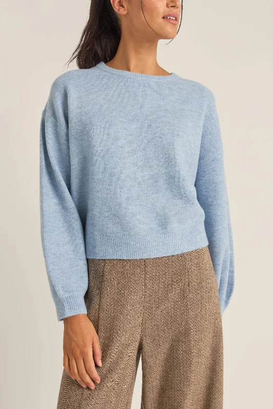 Powder Knit Jumper Powdered Blue Spandex Rayon Corduroy