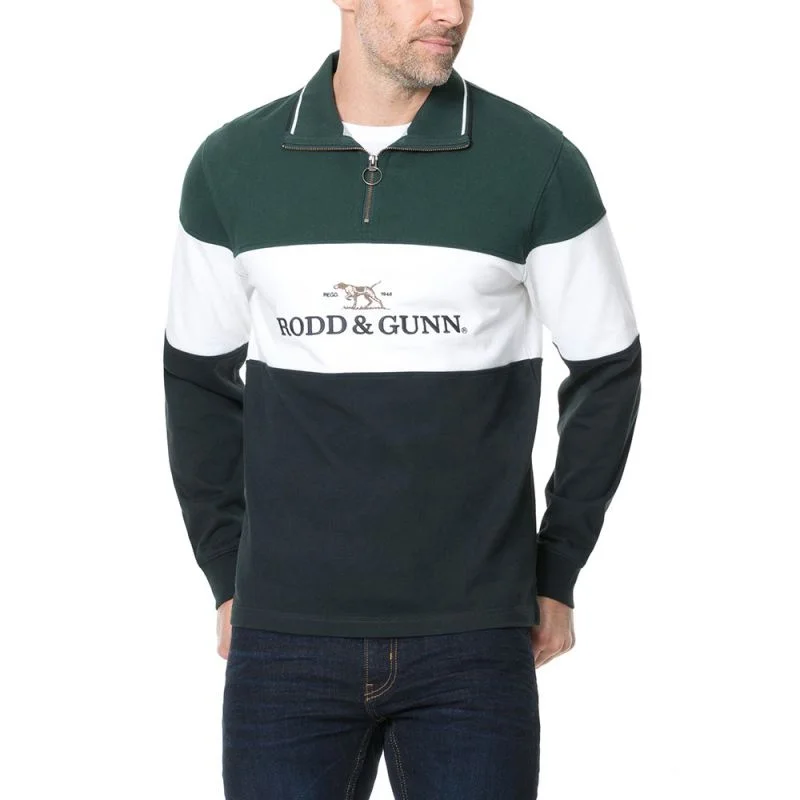 Rodd & Gunn Foresters Peak 1/4 Zip Jumper - Forest Thin Thick Dense