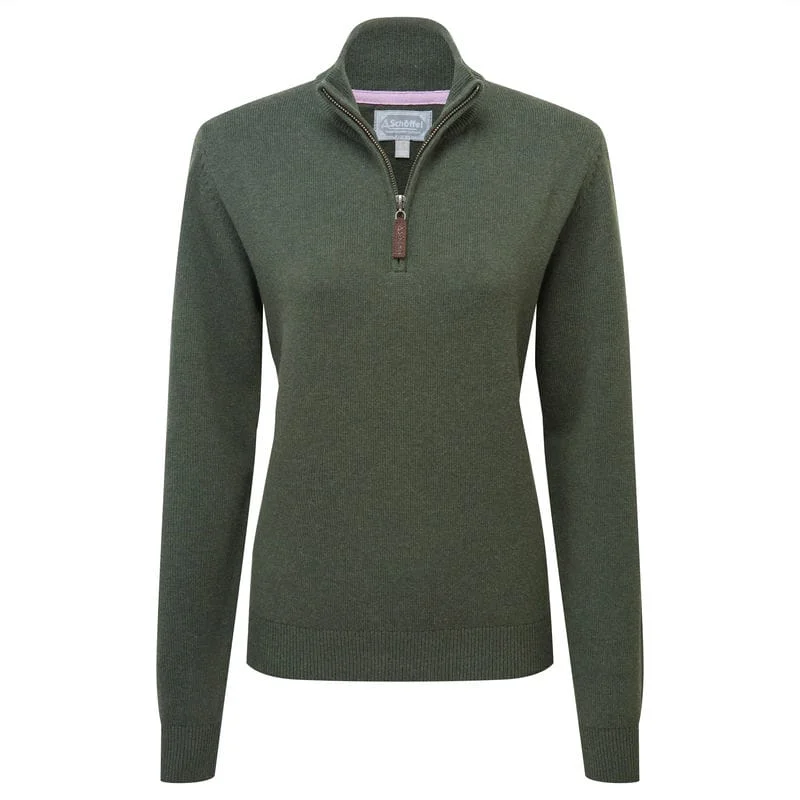 Schoffel Pateley Ladies Jumper - Dark Cedar Wool Fabric Cashmere Fabric Tweed Fabric Schoffel Pateley Ladies Jumper - Dark Cedar Wool Fabric Cashmere Fabric Tweed Fabric