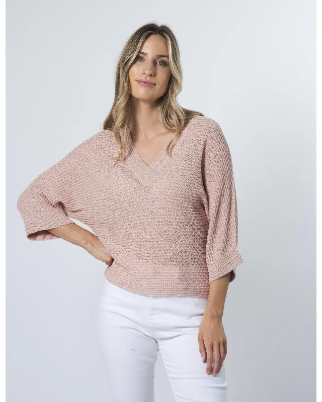 Stella + Gemma Christina Jumper - Blush Fitted Loose Oversized