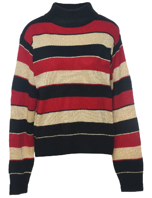 Striped Jumper - M Mesh Fabric Canvas Fabric Denim Fabric