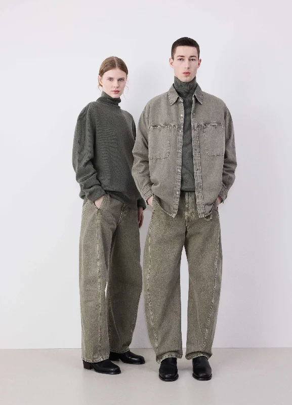 TURTLENECK JUMPER Houndstooth Herringbone Solid
