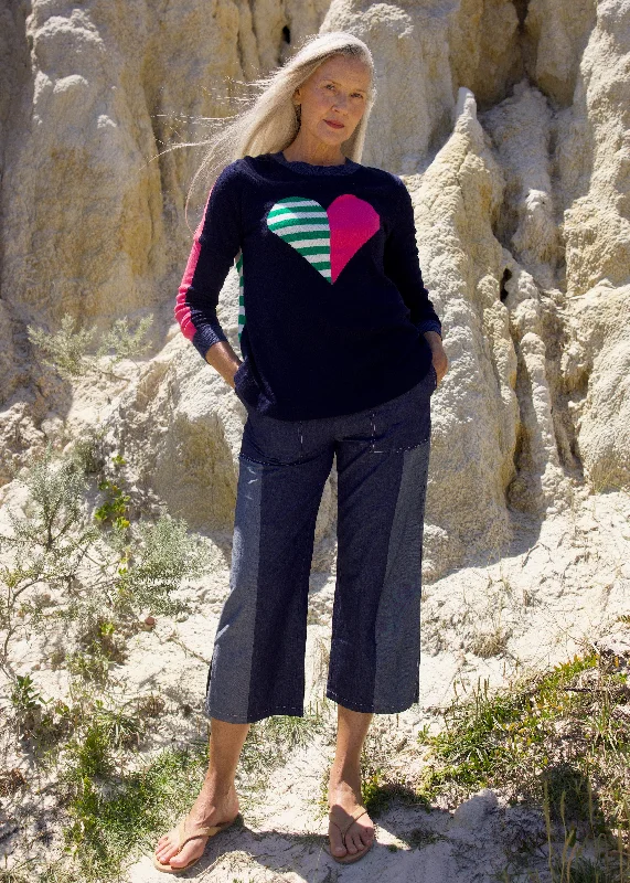 Zaket & Plover - Love Lineup Jumper - Marine Spandex Blend Rayon Blend Denim Blend