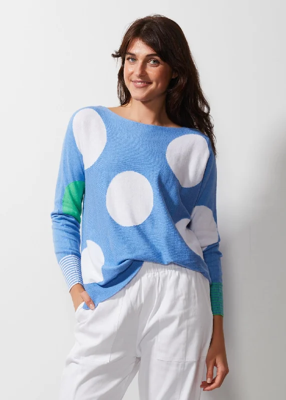 Zaket & Plover - Spot Jumper - Chambray Solid Color Striped Floral Print