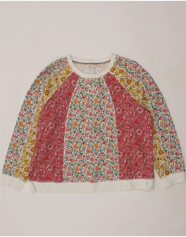 BODEN Womens Sweatshirt Jumper UK 18 XL Multicoloured Floral Hoodie with Logo Branding Identity BODEN Womens Sweatshirt Jumper UK 18 XL Multicoloured Floral Hoodie with Logo Branding Identity