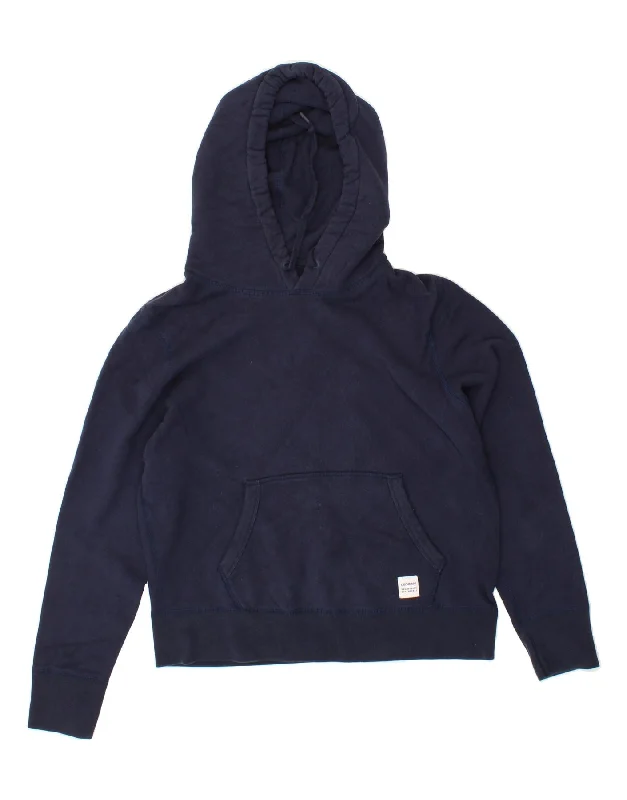 CONVERSE Womens Hoodie Jumper UK 18 XL Navy Blue Cotton Hoodie with Elastic Cuffs Stretchable Comfortable CONVERSE Womens Hoodie Jumper UK 18 XL Navy Blue Cotton Hoodie with Elastic Cuffs Stretchable Comfortable