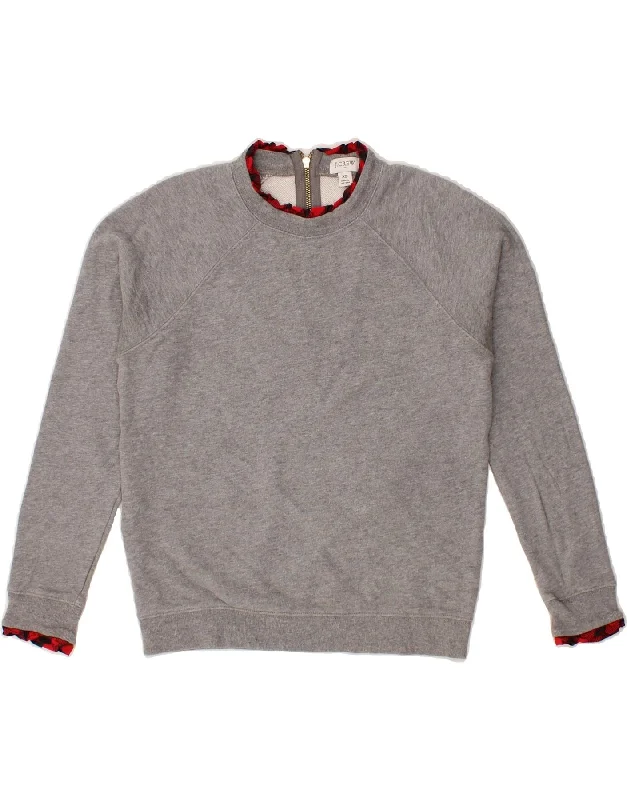 J. CREW Womens Sweatshirt Jumper UK 6 XS Grey Cotton Hoodie with Tie-Dye Psychedelic Retro J. CREW Womens Sweatshirt Jumper UK 6 XS Grey Cotton Hoodie with Tie-Dye Psychedelic Retro