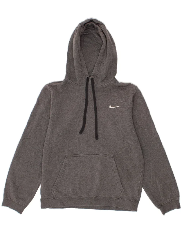 NIKE Womens Oversized Hoodie Jumper UK 10 Small Grey Cotton Hoodie with Set-In Sleeves Structured Classic NIKE Womens Oversized Hoodie Jumper UK 10 Small Grey Cotton Hoodie with Set-In Sleeves Structured Classic