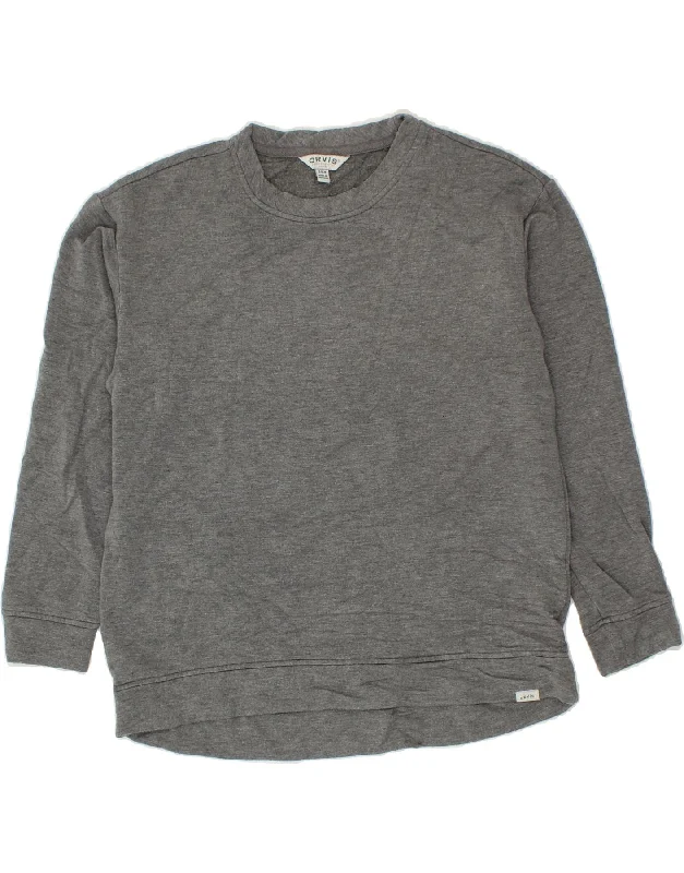 ORVIS Womens Sweatshirt Jumper UK 10 Small Grey Modal Hoodie with Relaxed Fit Easy Casual ORVIS Womens Sweatshirt Jumper UK 10 Small Grey Modal Hoodie with Relaxed Fit Easy Casual