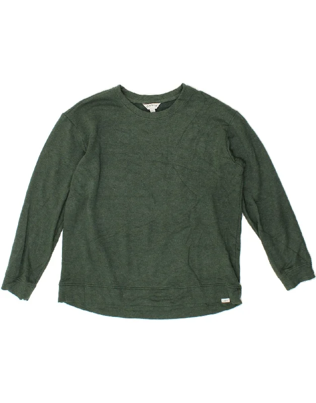 ORVIS Womens Sweatshirt Jumper UK 16 Large Green Cotton Hoodie with High Neck Warm Protective ORVIS Womens Sweatshirt Jumper UK 16 Large Green Cotton Hoodie with High Neck Warm Protective