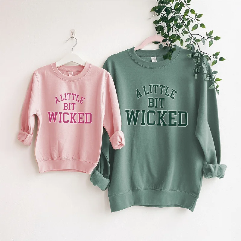A Little Bit Wicked Matching Pink & Green Sweatshirts Hoodie with Double Zipper Versatile Adjustable A Little Bit Wicked Matching Pink & Green Sweatshirts Hoodie with Double Zipper Versatile Adjustable