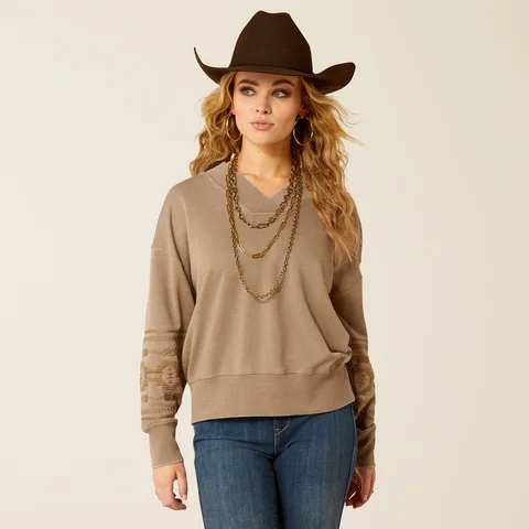 Women's Marsh Sweatshirt - Brindle Hoodie with Reflective Safety Nightwear