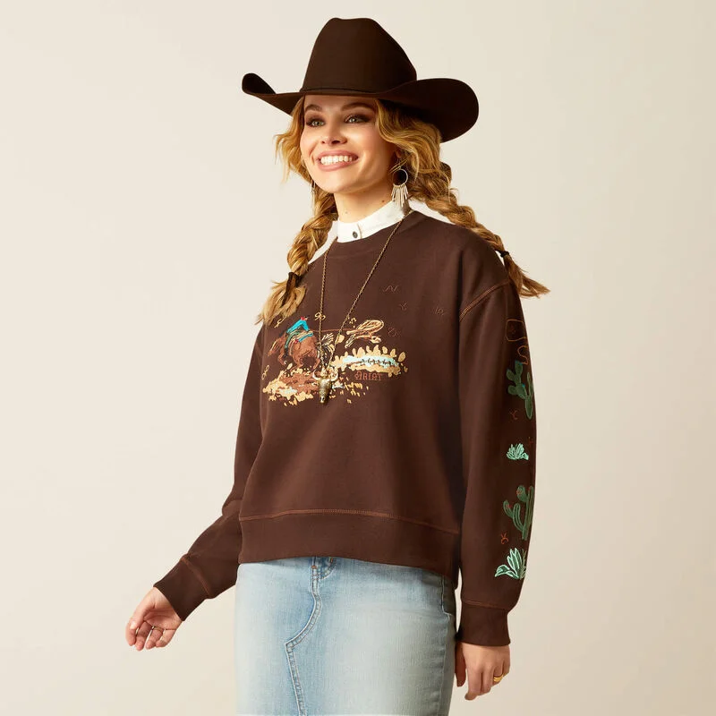 Women's Riata Sweatshirt - Mole Hoodie with Thumb Holes Functional Cozy