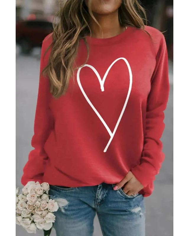 Azura Exchange Heart Graphic Sweatshirt - XL Hoodie with Pastel Soft Subtle
