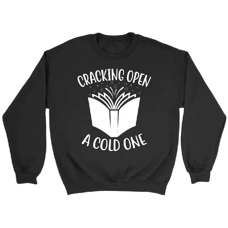 "Cracking Open A Cold One" Sweatshirt Hoodie with Puffed Sleeves Voluminous Trendy