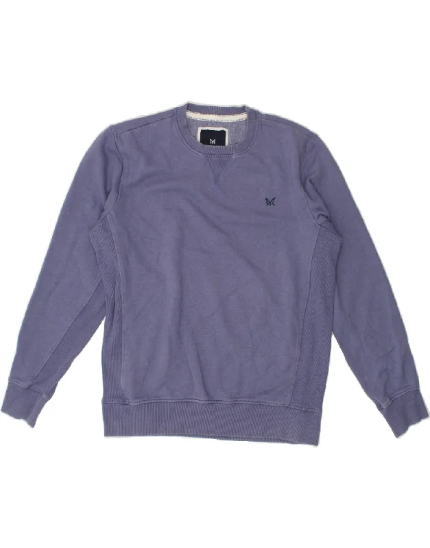 CREW CLOTHING Womens Sweatshirt Jumper UK 16 Large Blue Cotton Hoodie with Applique Textured Unique CREW CLOTHING Womens Sweatshirt Jumper UK 16 Large Blue Cotton Hoodie with Applique Textured Unique