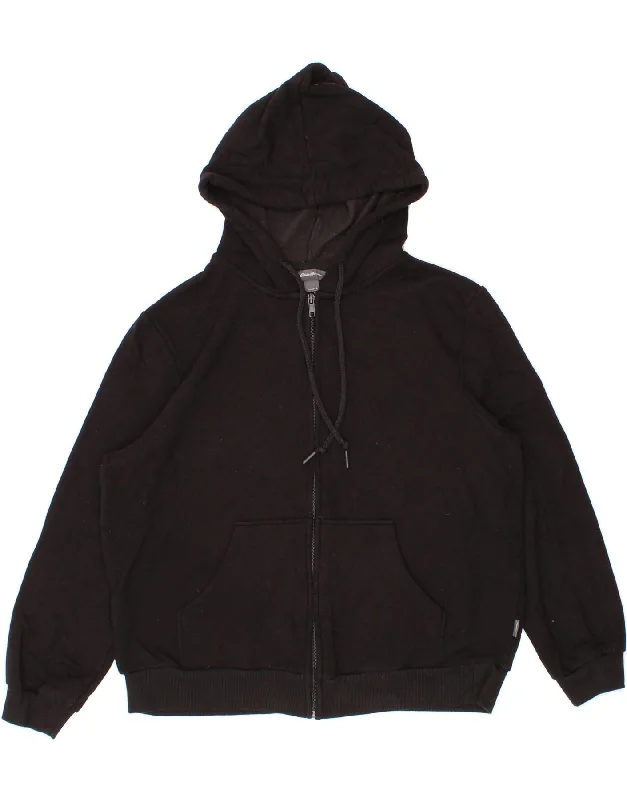 EDDIE BAUER Womens Zip Hoodie Sweater UK 16 Large Black Viscose Hoodie with Contrast Stitching Detailed Premium EDDIE BAUER Womens Zip Hoodie Sweater UK 16 Large Black Viscose Hoodie with Contrast Stitching Detailed Premium