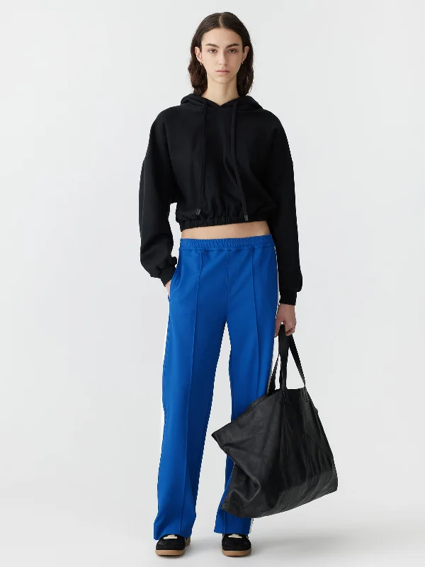 gathered hooded sweat Hoodie with Front Slit Layering Stylish