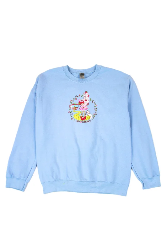 Gildan - "iGirl Loves Monty's" Sweatshirt Hoodie with Monochrome Minimalist Simple