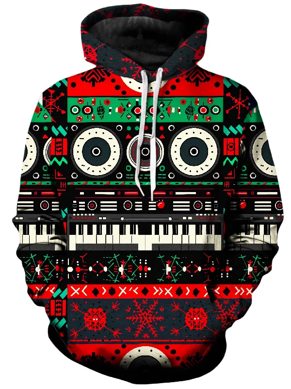 Jingle Decks Unisex Hoodie Hoodie with Rolled Sleeves Casual Relaxed