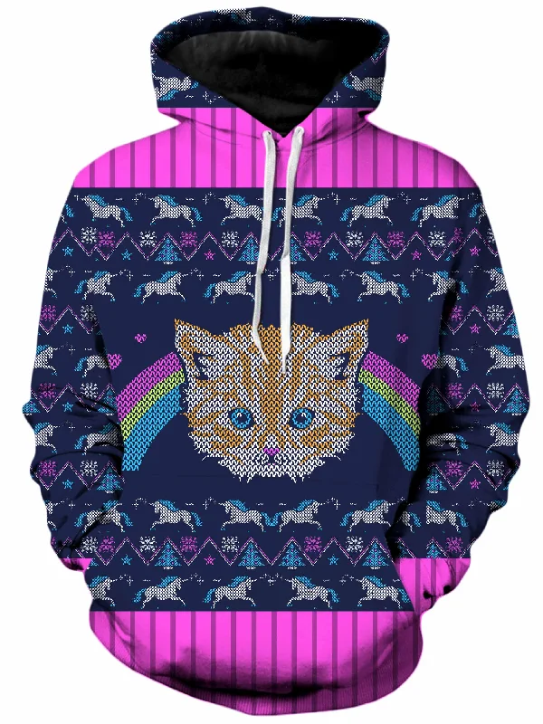 Kitty Land Unisex Hoodie Hoodie with Fur Luxurious Winter
