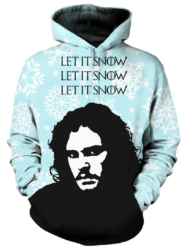 Let It Snow Unisex Hoodie Hoodie with Gradient Ombre Colorful