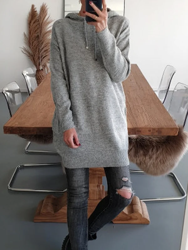 Long Sleeve Solid Casual Hoodie Sweater Hoodie with Toggle Buttons Decorative Unique Long Sleeve Solid Casual Hoodie Sweater Hoodie with Toggle Buttons Decorative Unique