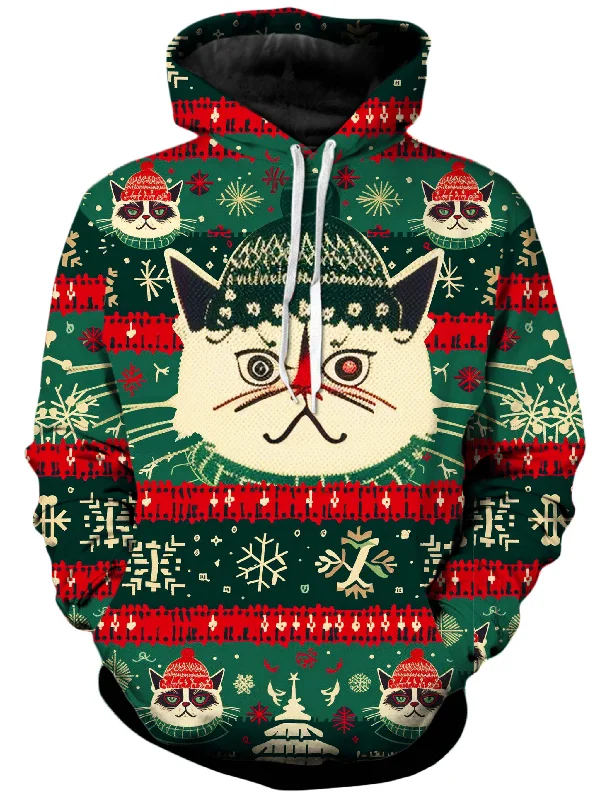 Merry Catnip Unisex Hoodie Hoodie with Front Slit Layering Stylish