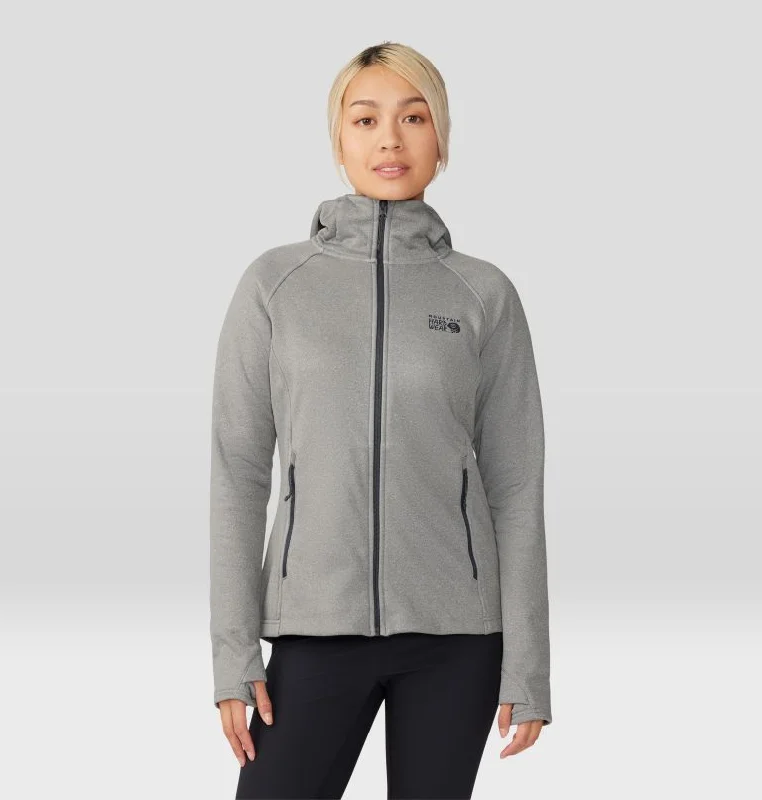 Women's Sendura Hoody - Foil Grey Heather Hoodie with Sequins Glamorous Eye-catching