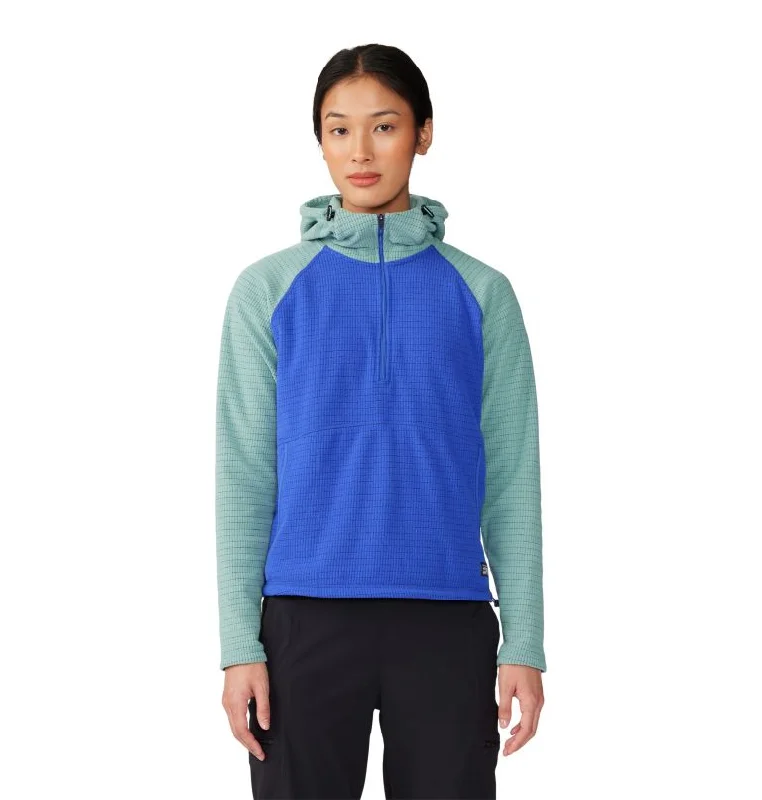 Women's Summit Grid Half Zip Hoody Hoodie with Patch Decorative Personalized